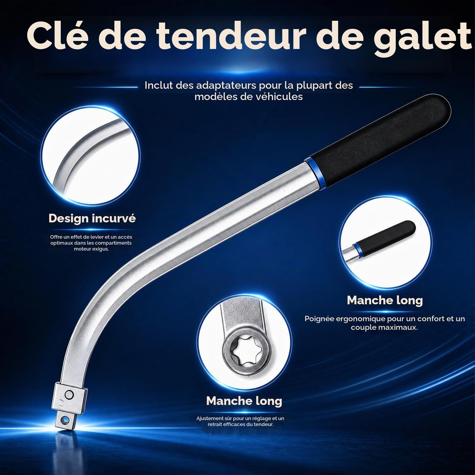 Kit Galet tendeur Courroie Accessoire Universel 15 pièces