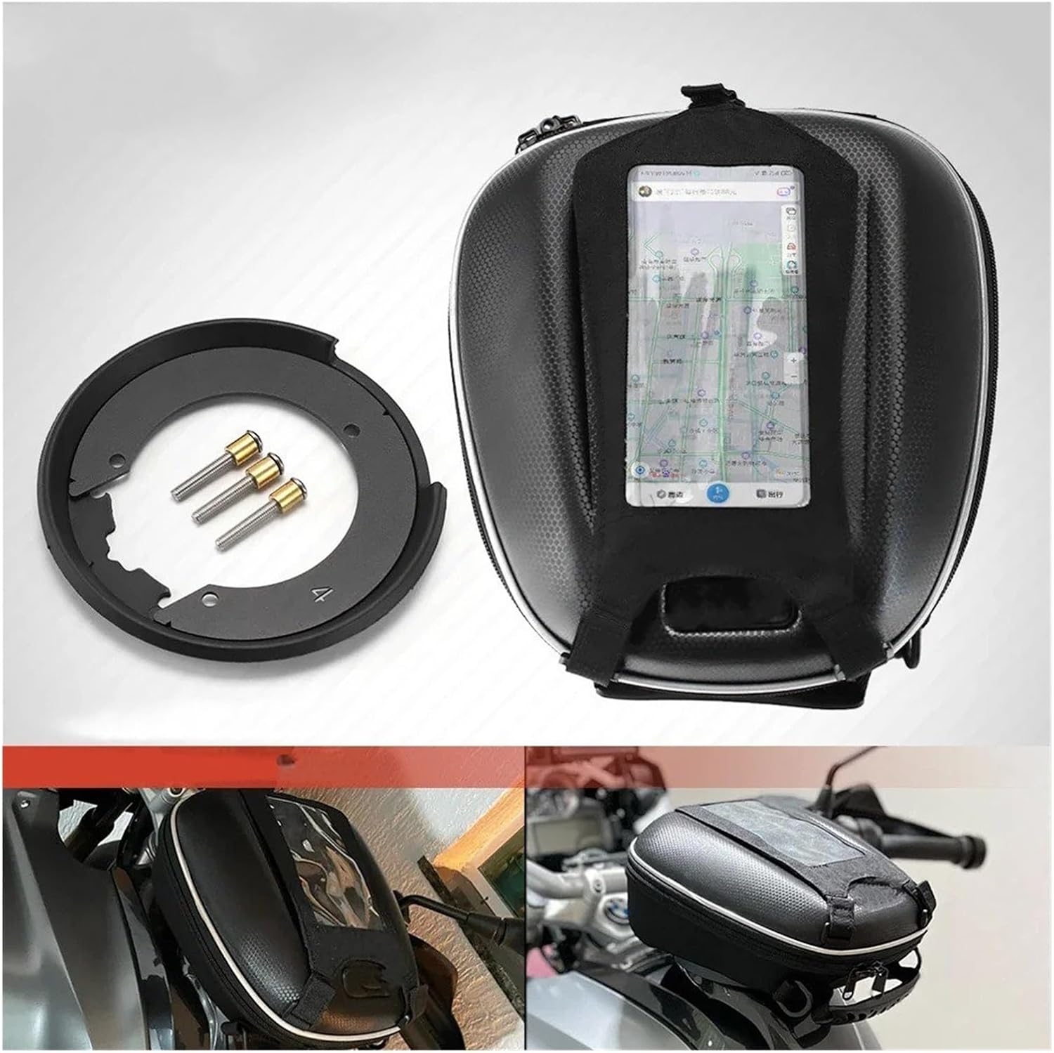 オートバイサドルバッグ 650 1000 に適合するZ1000 に適合するZ1000SX 燃料タンクバッグ オートバイ用 タンクロッ