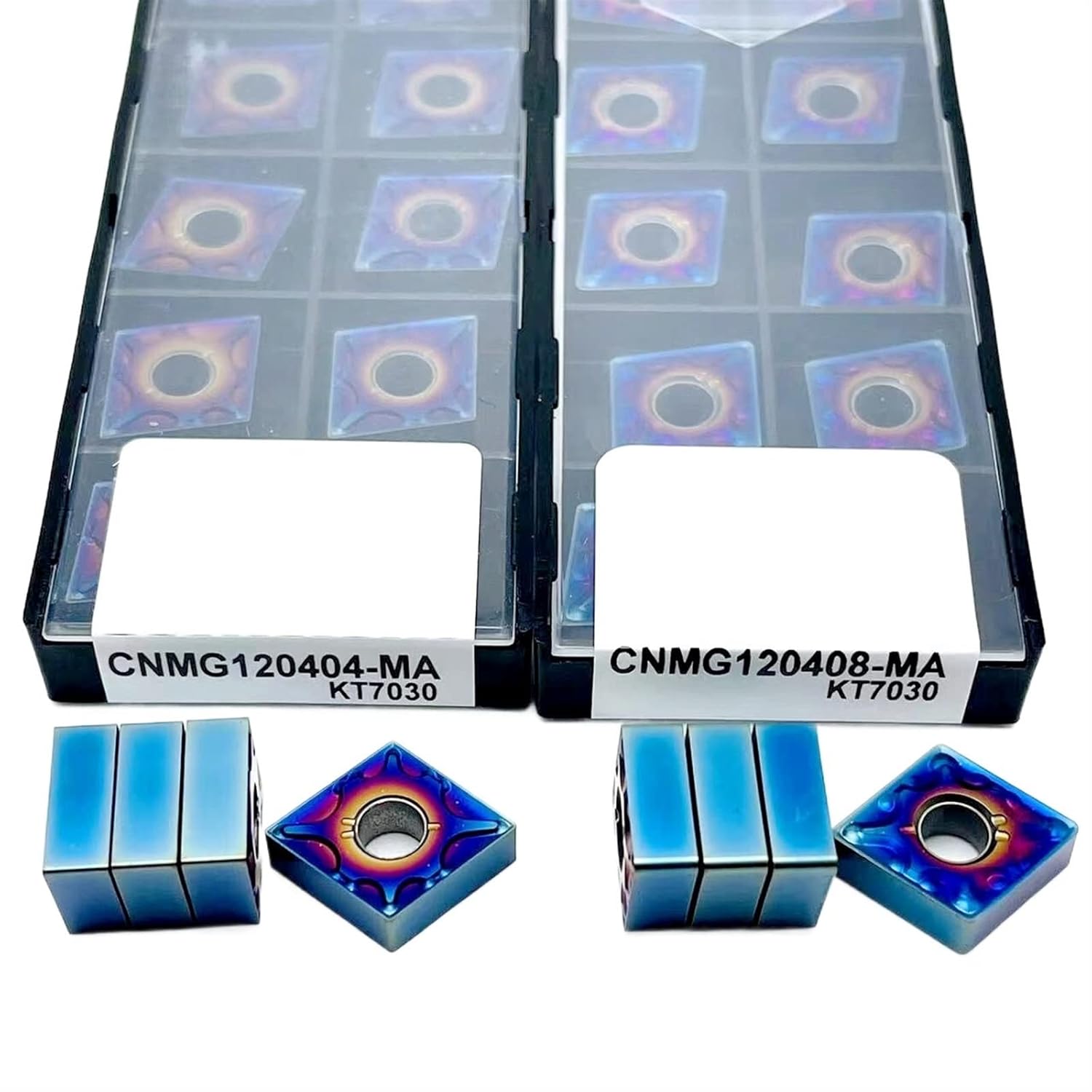 Indexable Lathe Carbide Insert 10PCS CNMG120404 CNMG120408 External Turning Tools Carbide Insert Turning Insert Tungsten Carbide(CNMG120408 MA)