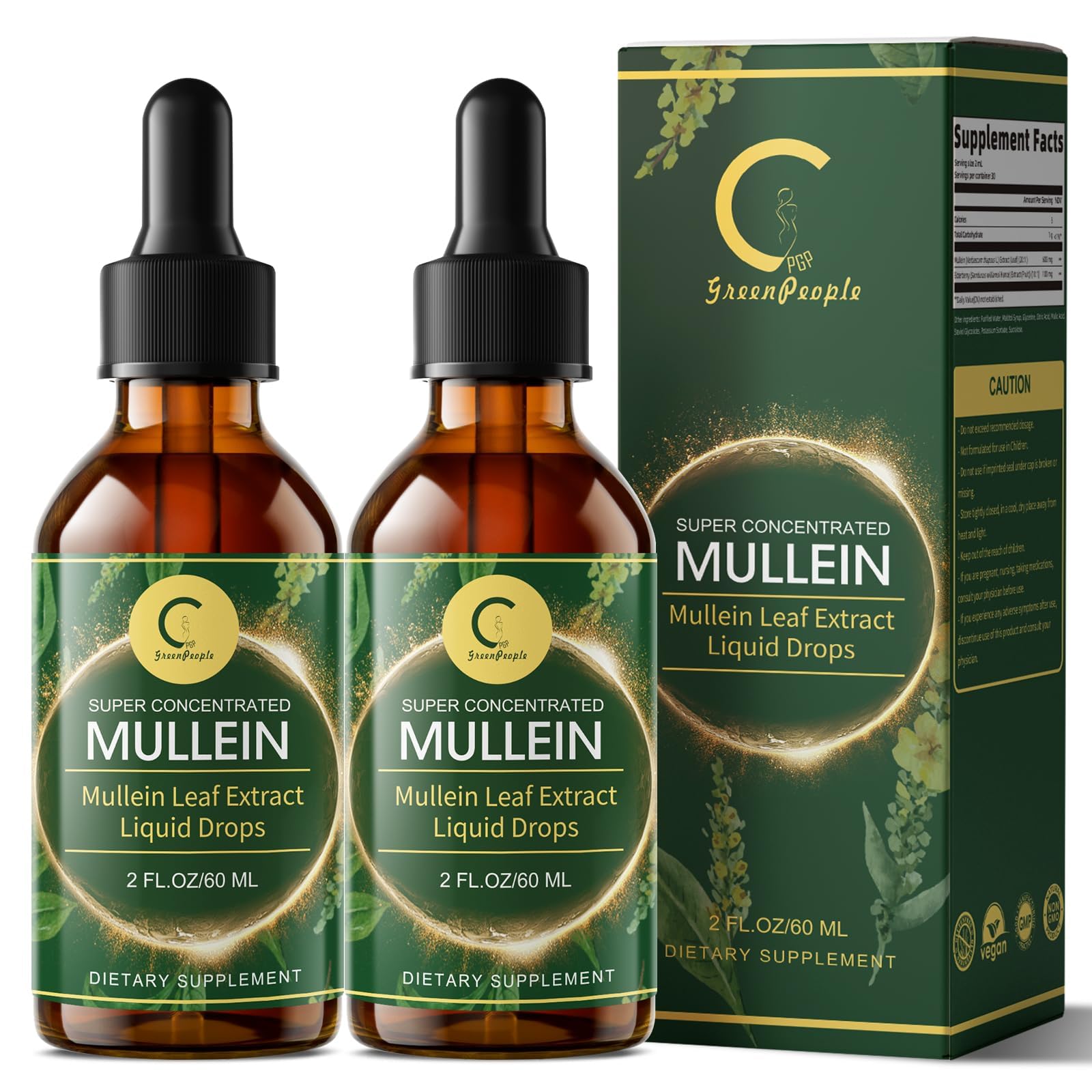 Mullein Drops for Lungs with Elderberry Liquid Tincture, 2 FL OZ — Amazon image 9