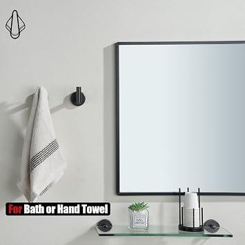 JQK Bathroom Hardware Set Oil Rubbed Bronze, 5-Piece Bath Accessories Set ORB Wall Mount includes 24 in Towel Bar, 7 in Towel Ring, Toilet Paper Holder, 2 Towel Hooks, BAS165-ORB
