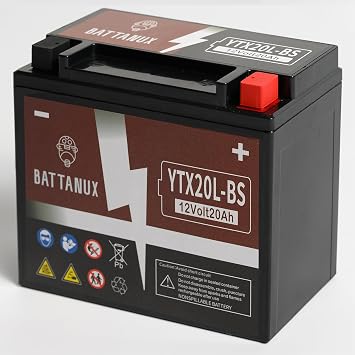 YTX20L-BS Battery & Motorcycle Battery, Sealed SLA/AGM 12V20Ah ATV/UTV/Snowmoble/Motor bike Battery Maintenance Free & No tools for installation & Advanced Technology & Environmental