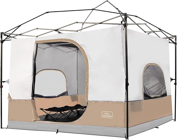 KAMPKEEPER Camping Inner Tent for Pop Up Canopy, Converts 10x10 Straight Leg Canopy into Camping TentรขโฌโFully Vented Roo