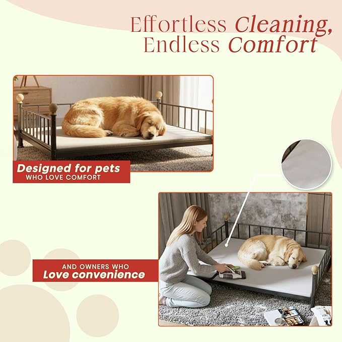 Cama para Perro Grande 122x76 cm Resistente a la Decoloración miniatura 3