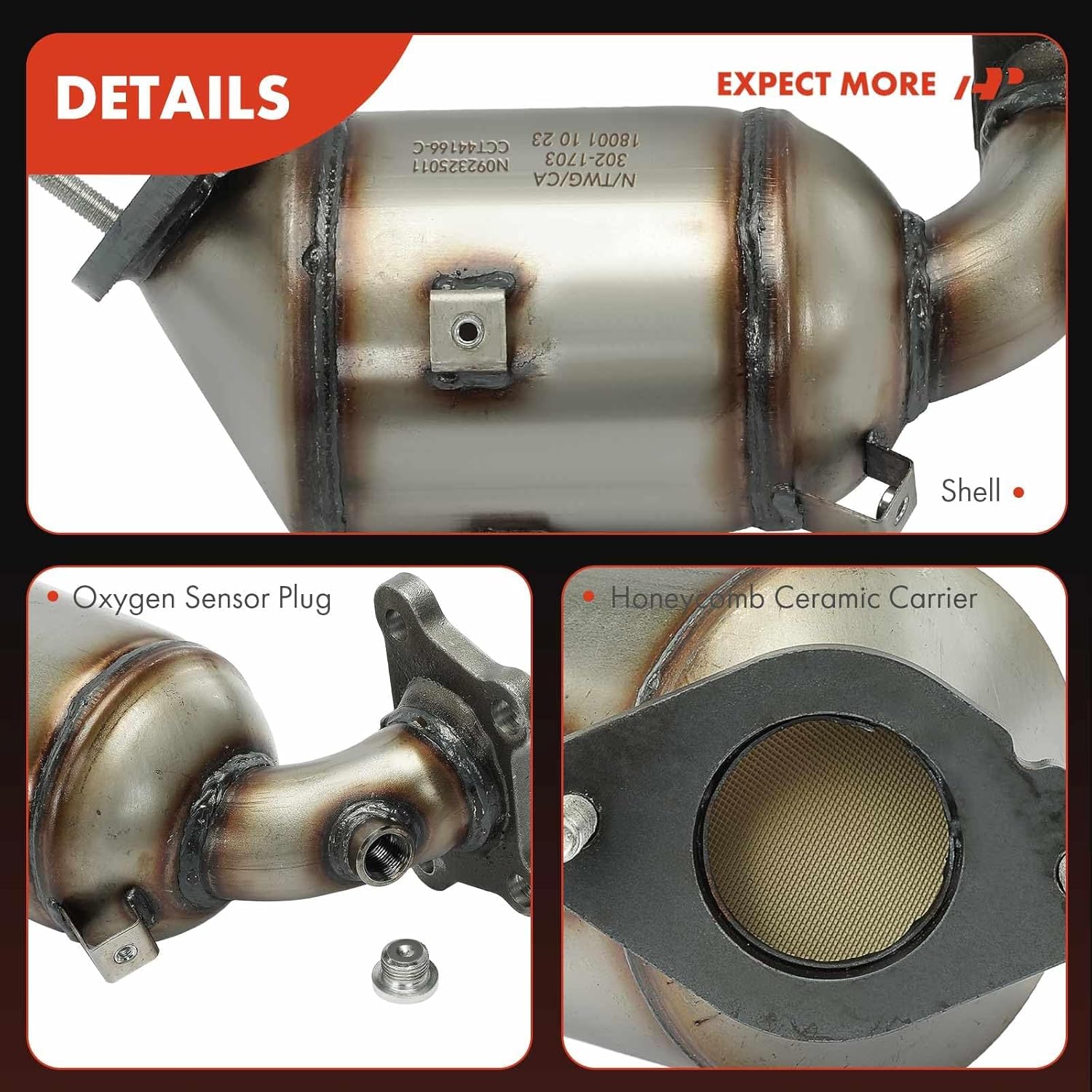 A-Premium Front Left and Right Catalytic Converter Kit Direct-Fit Compatible with Cadillac, Chevy & GMC - 2019-2023 Blazer, 2017-2023 Acadia, 2017-2023 XT5, 2020-2023 XT6 - V6 3.6L - E.P.A. Compliant