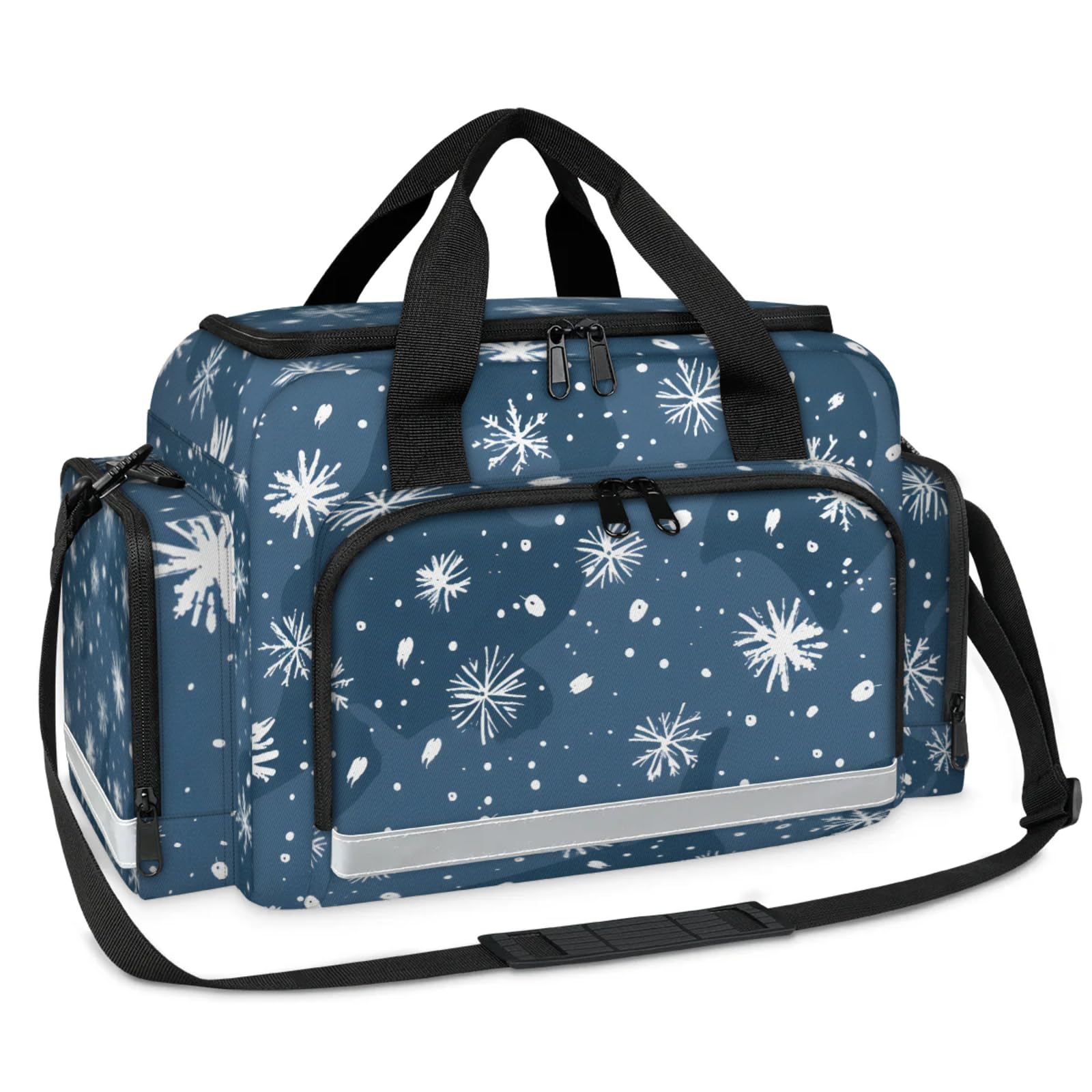 GzLeyigou First Aid Bags Empty, Snow Day Emergency Bag It Began To Snow First Aid Kit Multiple Compartment Kit Carrier On Call Trauma Bag For Paramedics Emergency Medical Supplies Kit