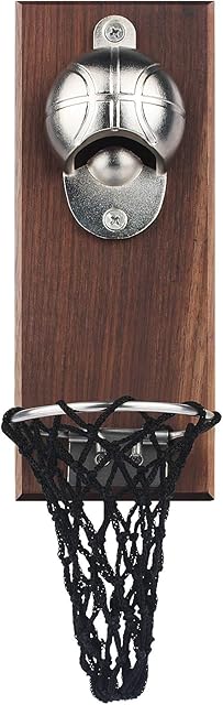 SMOQIO Bottle Opener Wall Mounted, Beer Wall Bottle Opener with Catcher Net Magnet for Outdoor Indoor