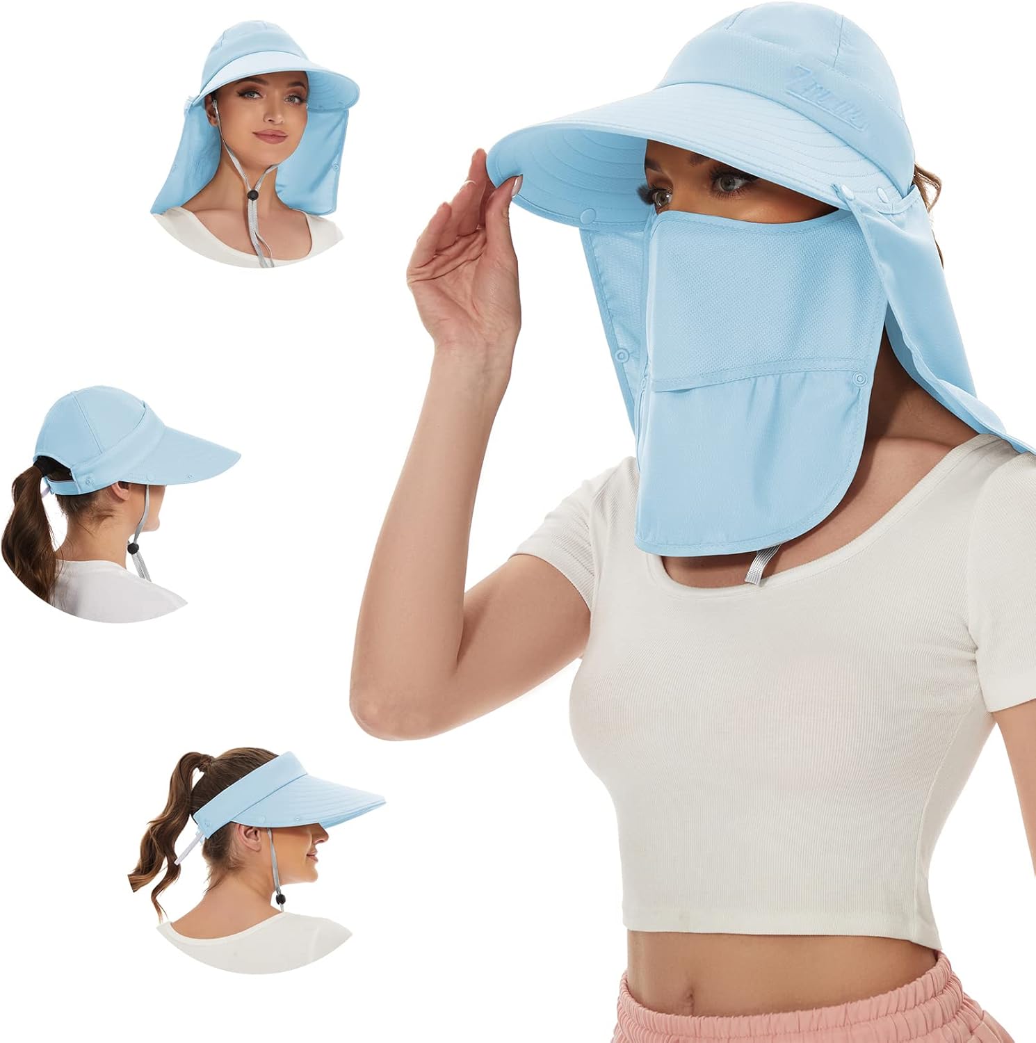 Century Star Wide Brim Sun Hat UV Protection Visor Sun Hats for Women ...