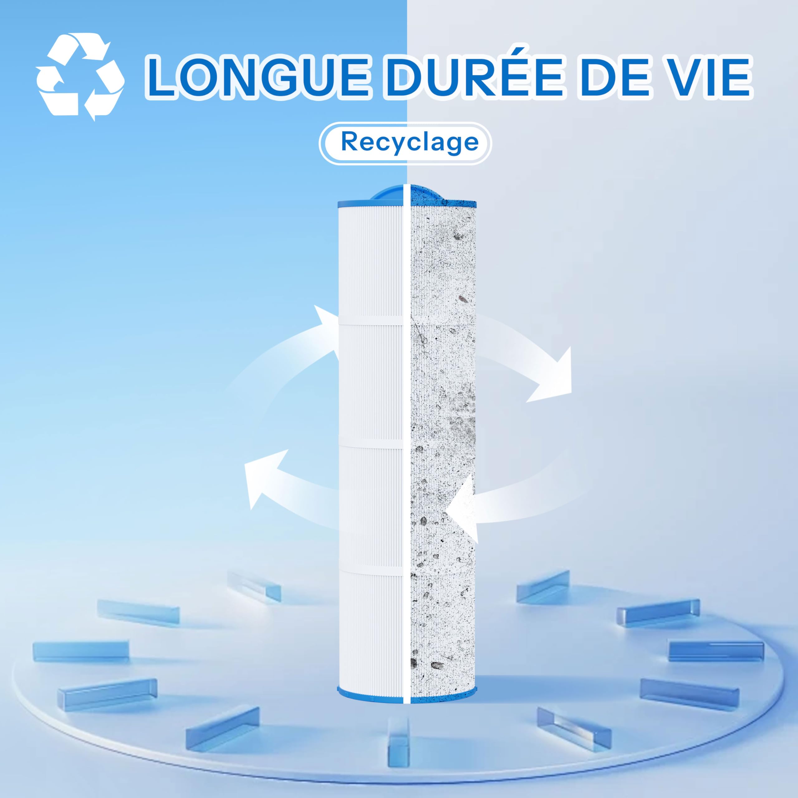 Cartouche Filtrante Compatible avec Weltico® C6 pour Piscine, 1 Paquet
