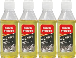 Motorcycle Chain Oil Lubricant, Multi-Purpose Synthetic Lubricant for Sawmill, Hedge Trimmers, Mowers Garden Equipment, 100ml(Pack of 4)