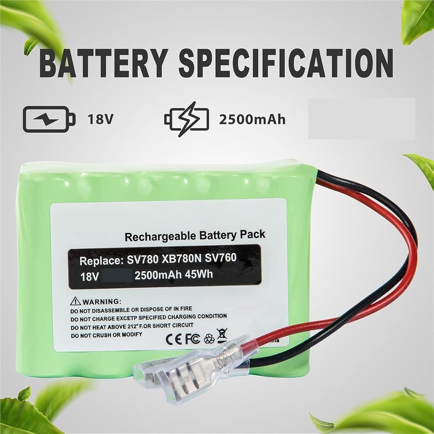 XB780N Battery Replacement, Compatible For Shark, SV780-N XB780N SV760 Series SV780_N_14 SV780N Cordless Pet Handheld Vacuum