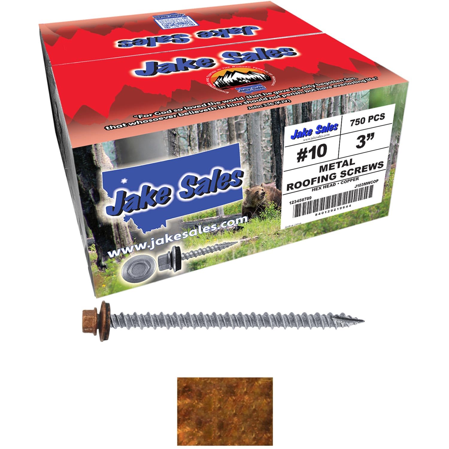 Charcoal Metal Roofing Screws - 10 Pack -29