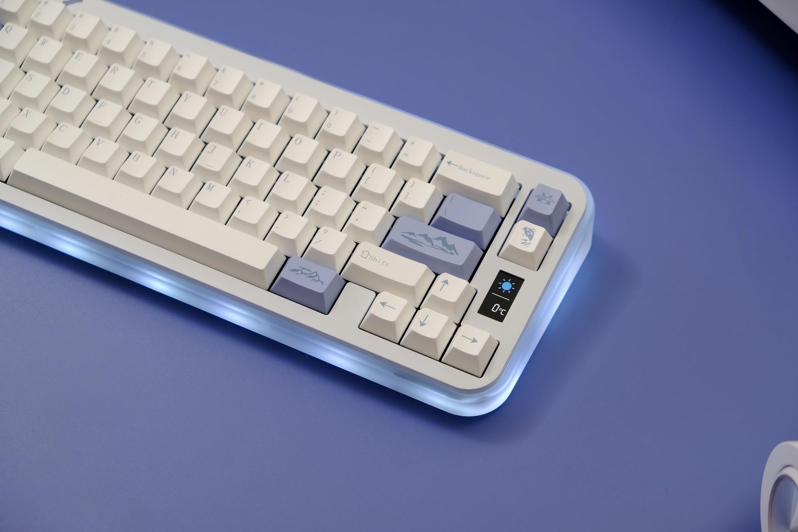 Amazon.com: GK GAMAKAY White Purple PBT Keycaps Cherry Profile