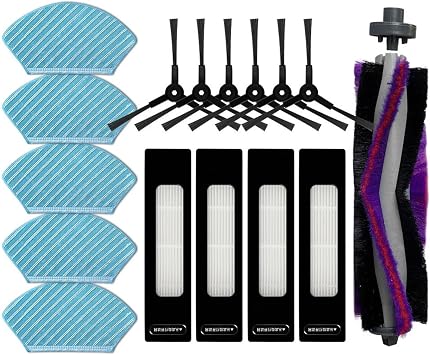 Vacuum Cleaner Main Side Brush HEPA Filter Mop Cloths Spare Parts Accessories Replacement,Compatible for Midea M7 M71CN I10 Color Set H