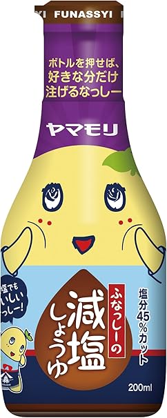 Amazon ヤマモリ ふなっしー減塩しょうゆ 0ml 2個 ヤマモリ しょうゆ 通販