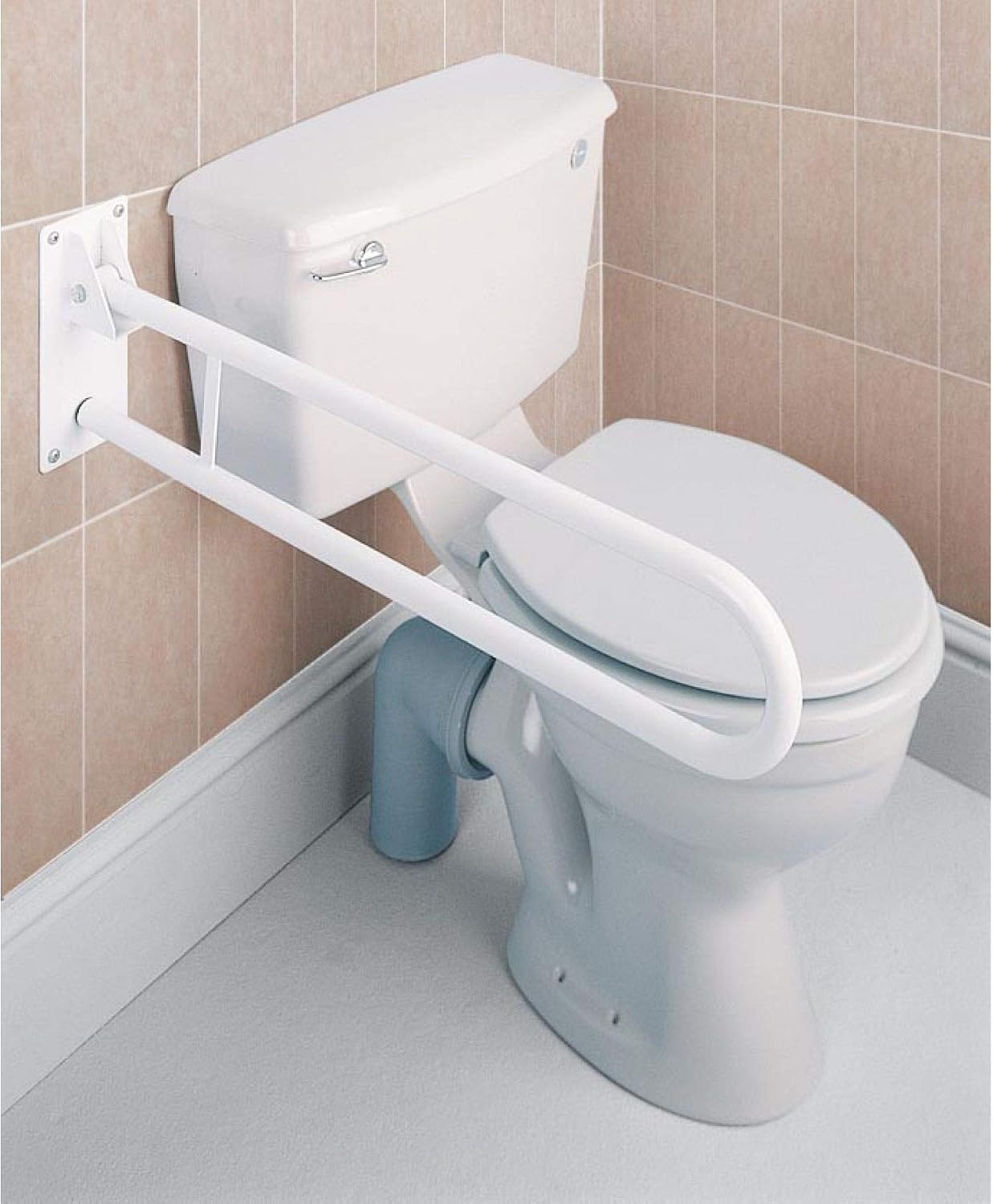 Homecraft Grab Rail, Fold Away, Wall Mounted Folding Rail, Safety Rail for Bathroom, Stability Aid, 75cm