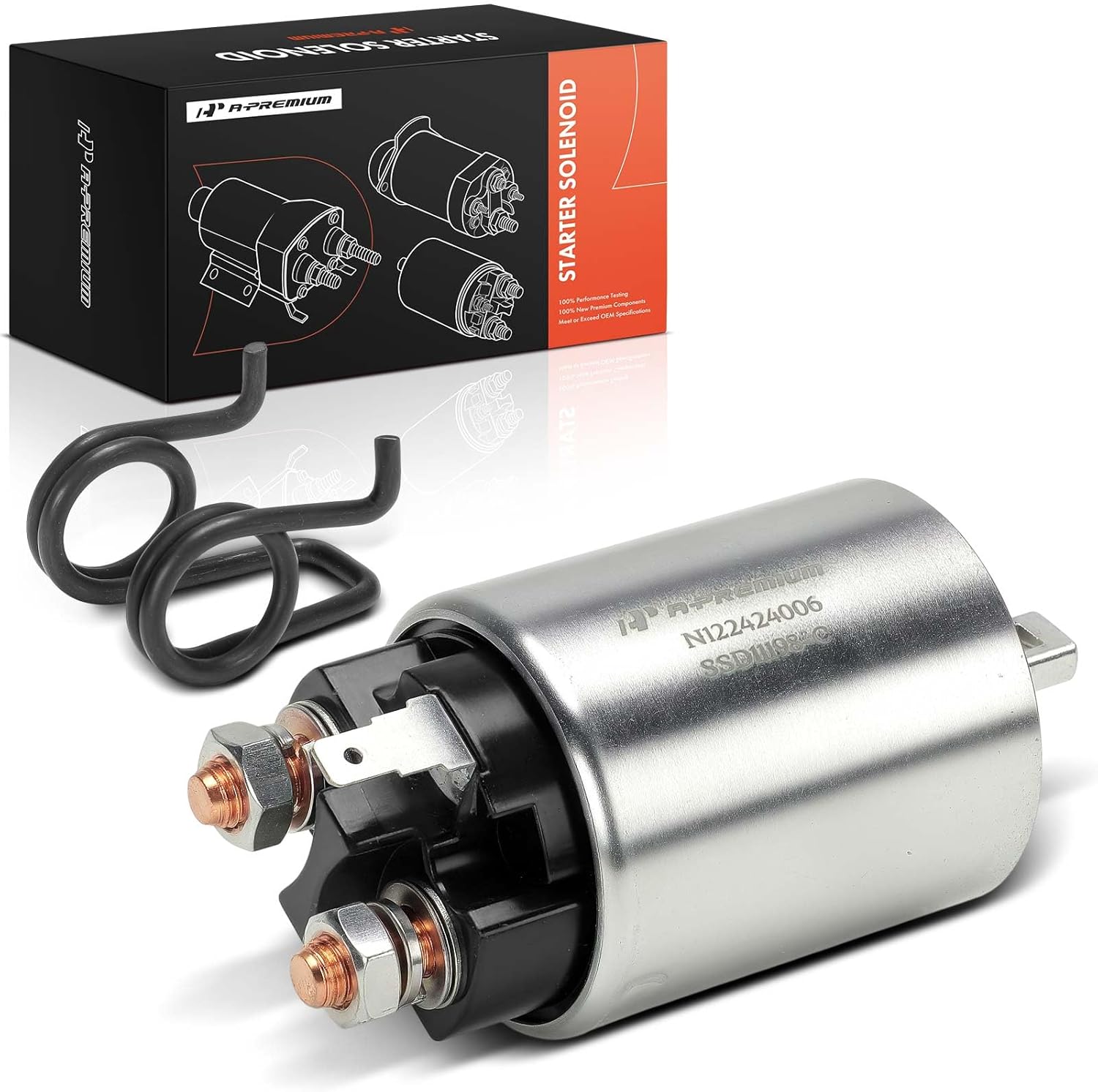 A-Premium Starter Solenoid Compatible with Datsun 510 1978-1981, 610 1975-1976, 620 1975-1979, 710 1974-1977, 720 1980-1982, 810 1977/1981, 200SX 1977-1981, 240Z 1973, 260Z 1974-1975, 280Z, Maxima