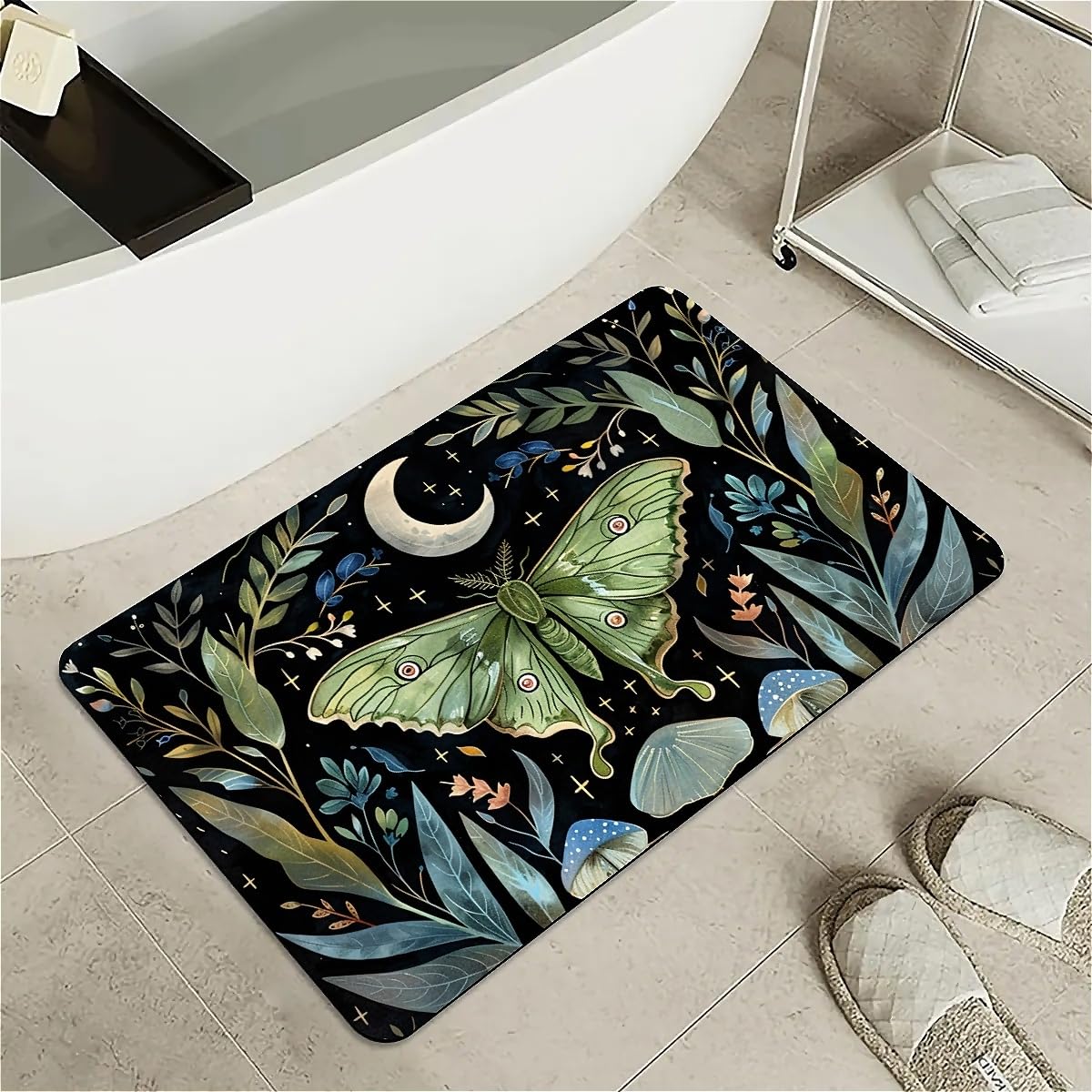 Alfombrilla de baño superabsorbente de secado rápido con base de goma para cocina