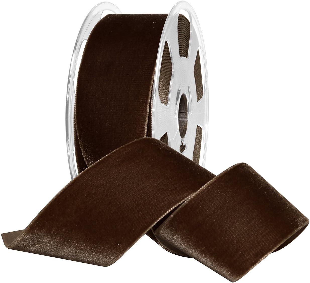 Morex Ribbon Nylon, 2 inches by 11 Yards, Café, Item 01250/10-636 Nylvalour Velvet Ribbon, 2" x 11 yd, Green