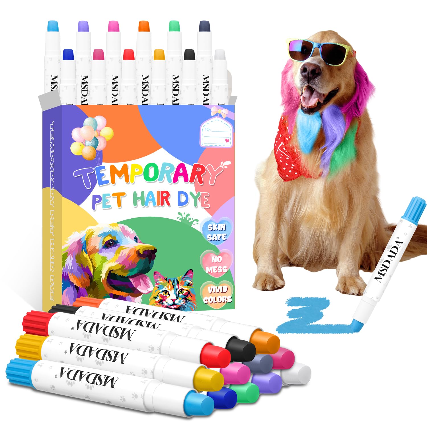 Amazon.com: Dog Safe Paint for Paws – 12 Colors Temporary Fur