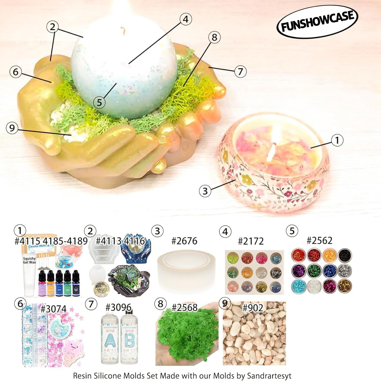 【美品】キャンドル 材料 道具 まとめ売り / キャンドル制作 ハンドメイド キャンドルモールド シリコンモールド 円柱 丸型 シリコン