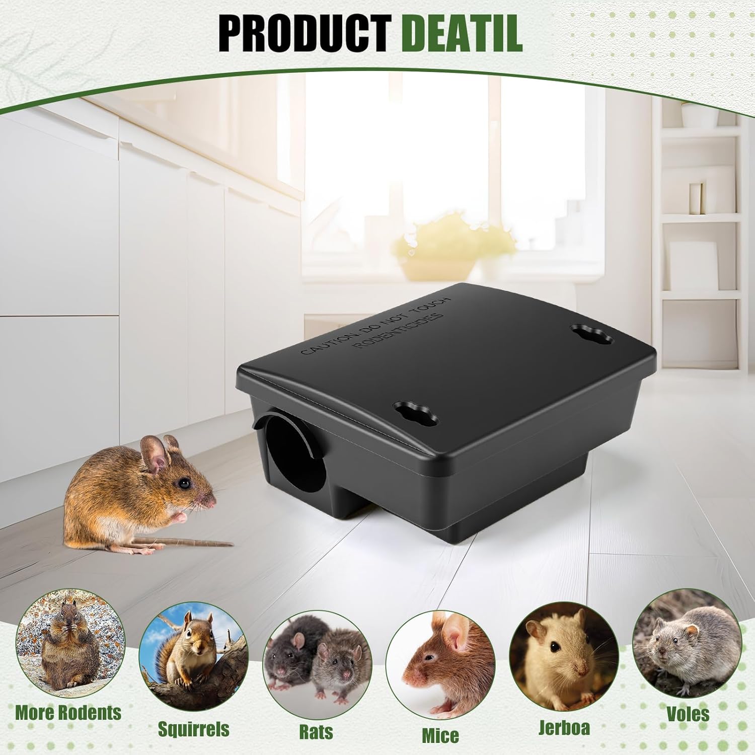 4 Pcs Rat Bait Stations Large Rodent with Key Reusable Mouse Stations Mice Blocks Heavy Duty Boxes for Outdoor Rodents Mice Blocks Station, Bait Not Included, Black (8.66 x 7.5 x 3.9 Inches)