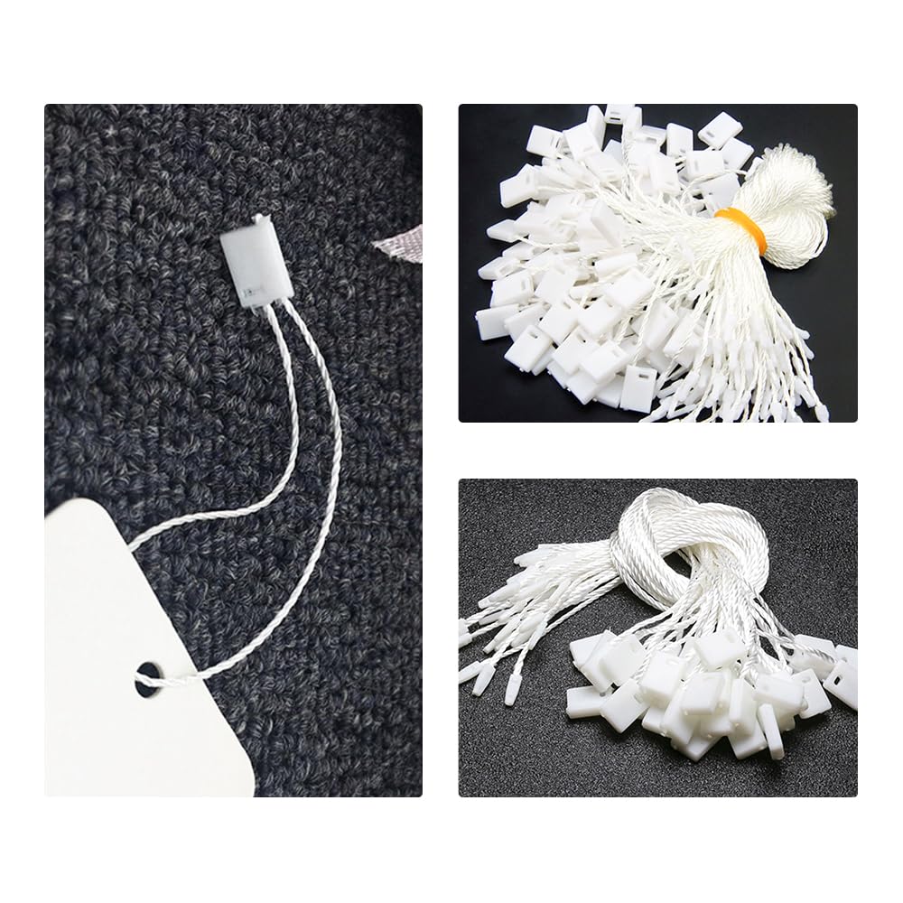 Lot De 950 Attaches étiquettes Vêtements - Cordon Plastique Rose Avec Boucle - Pour Marquage En Boutique - 2