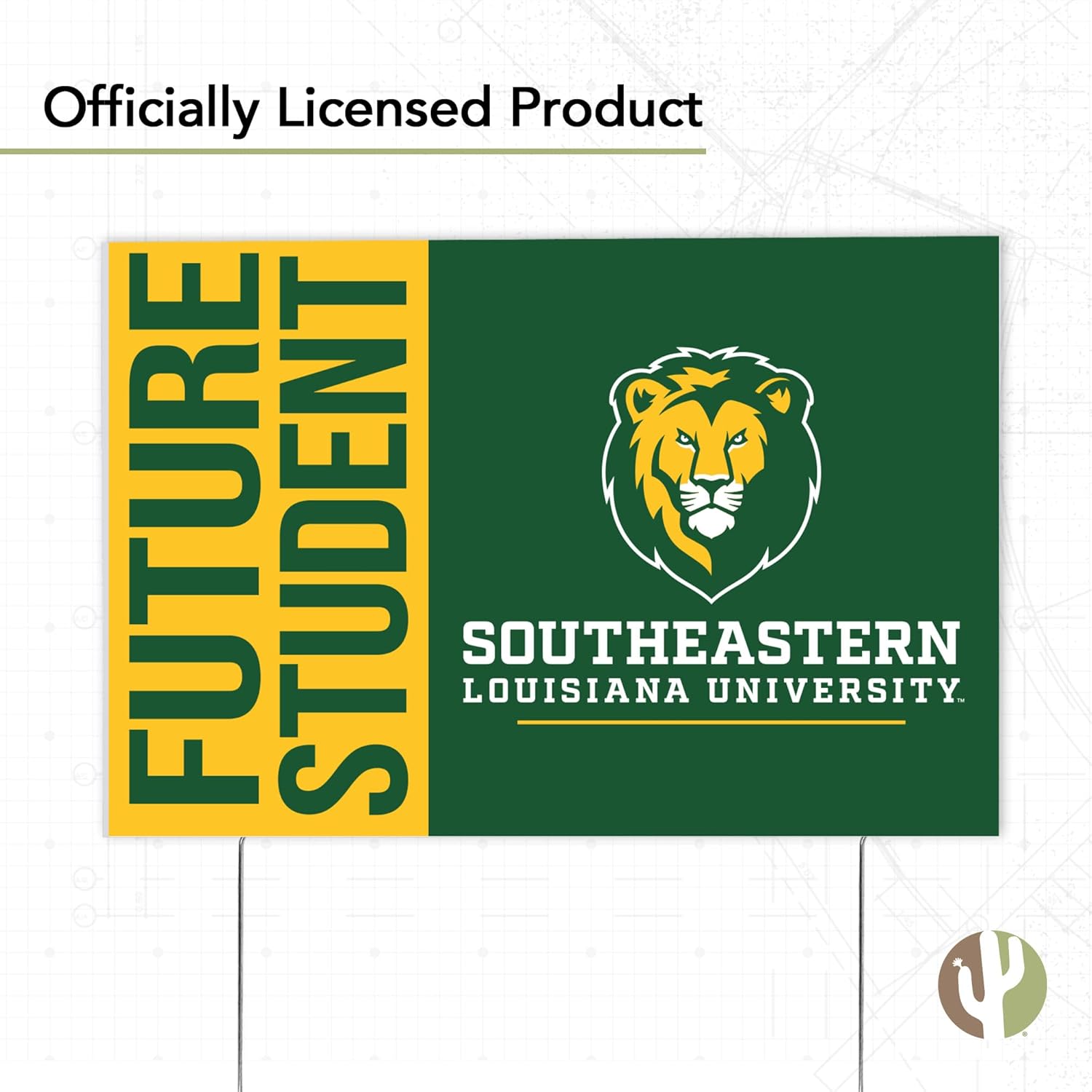 Desert Cactus Southeastern Louisiana University Lions 12x18" Graduate Graduation Celebration Yard Sign Graduates Outdoor Lawn Display with Stakes (Grad Sign 4)