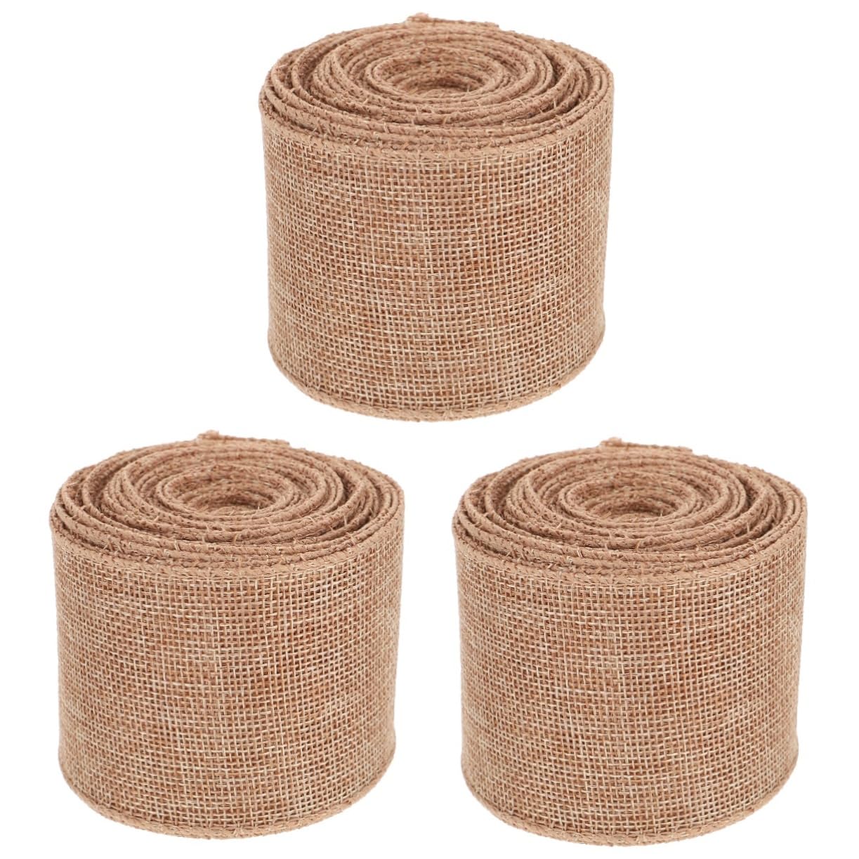 SHINEOFI 3rollen Rollband Imitation Von Jute Reinem Farbdesign Für -bastelprojekte Für Hochzeiten Dekorationen Und Kunsthandwerk Yards