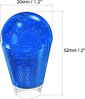 Vista 2 de uxcell Ellipse Oval Joystick Head Rocker Ball Top Handle Arcade Game Reemplazo Azul