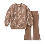 baby-girls Long Sleeve Top and Pant Set, 100% Organic Cotton Outfit