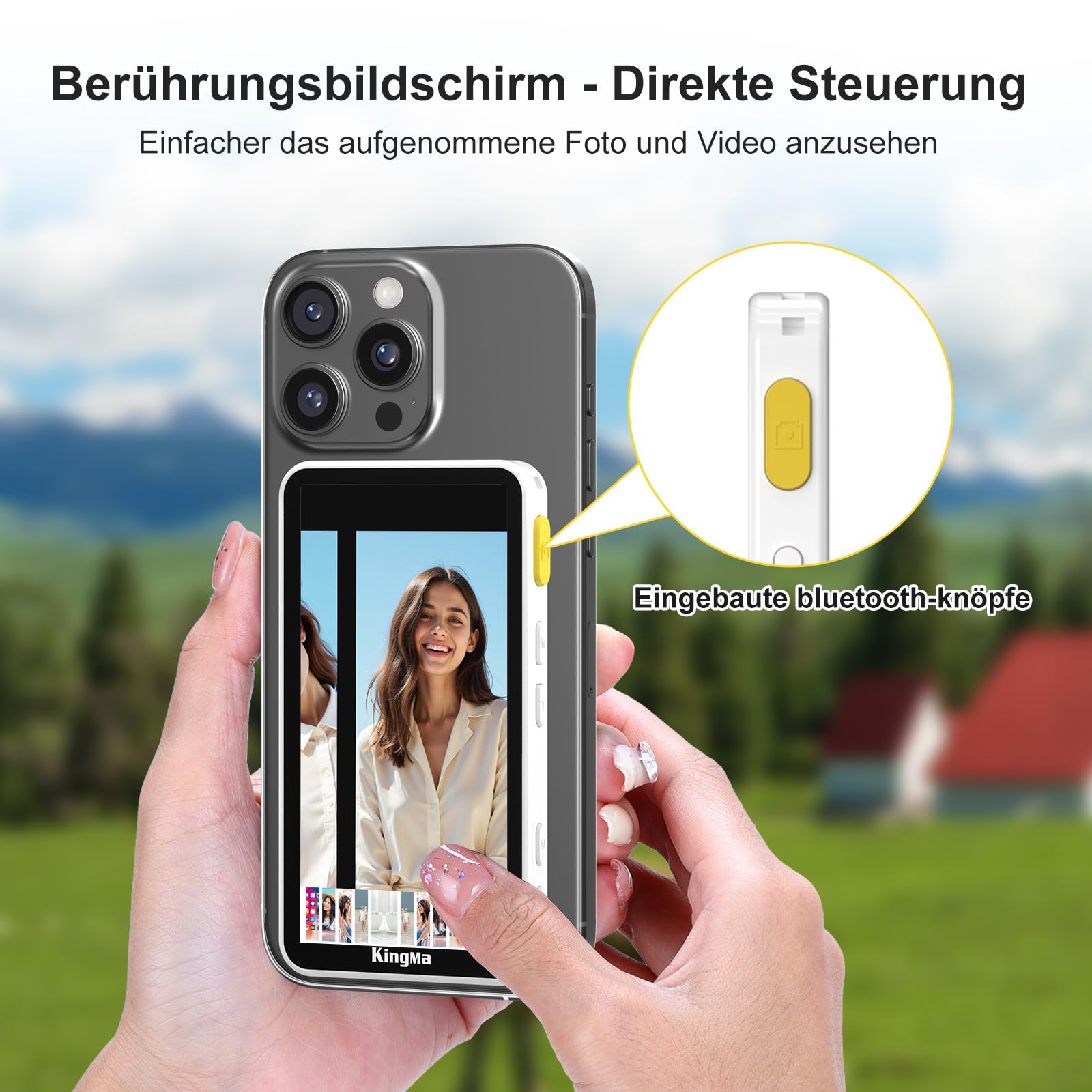 King Ma telefon vlog selfie monitor
