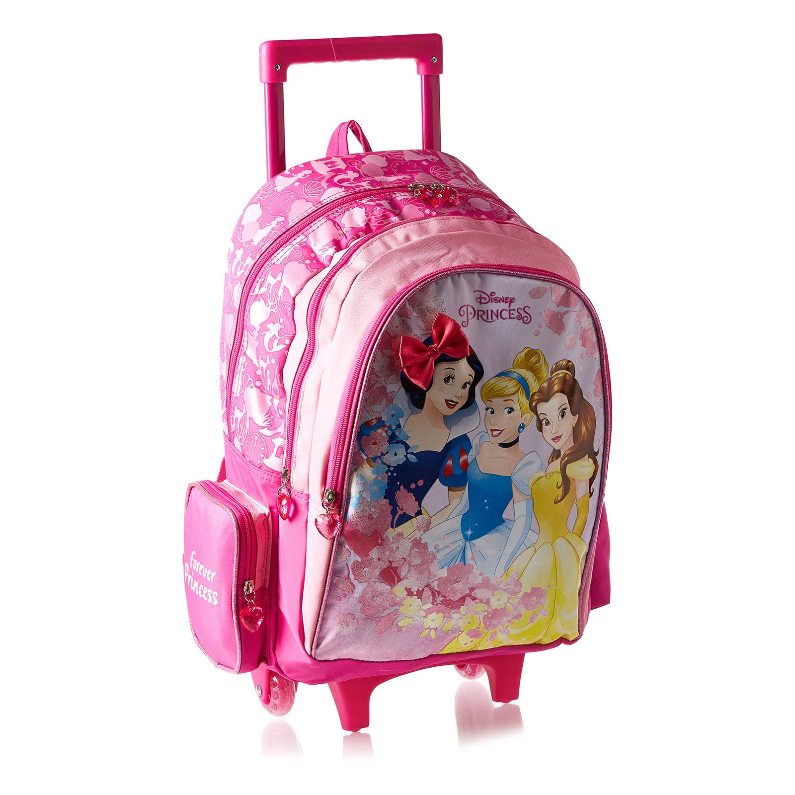 Disney Princess School Trolley Bag for Girls, Pink