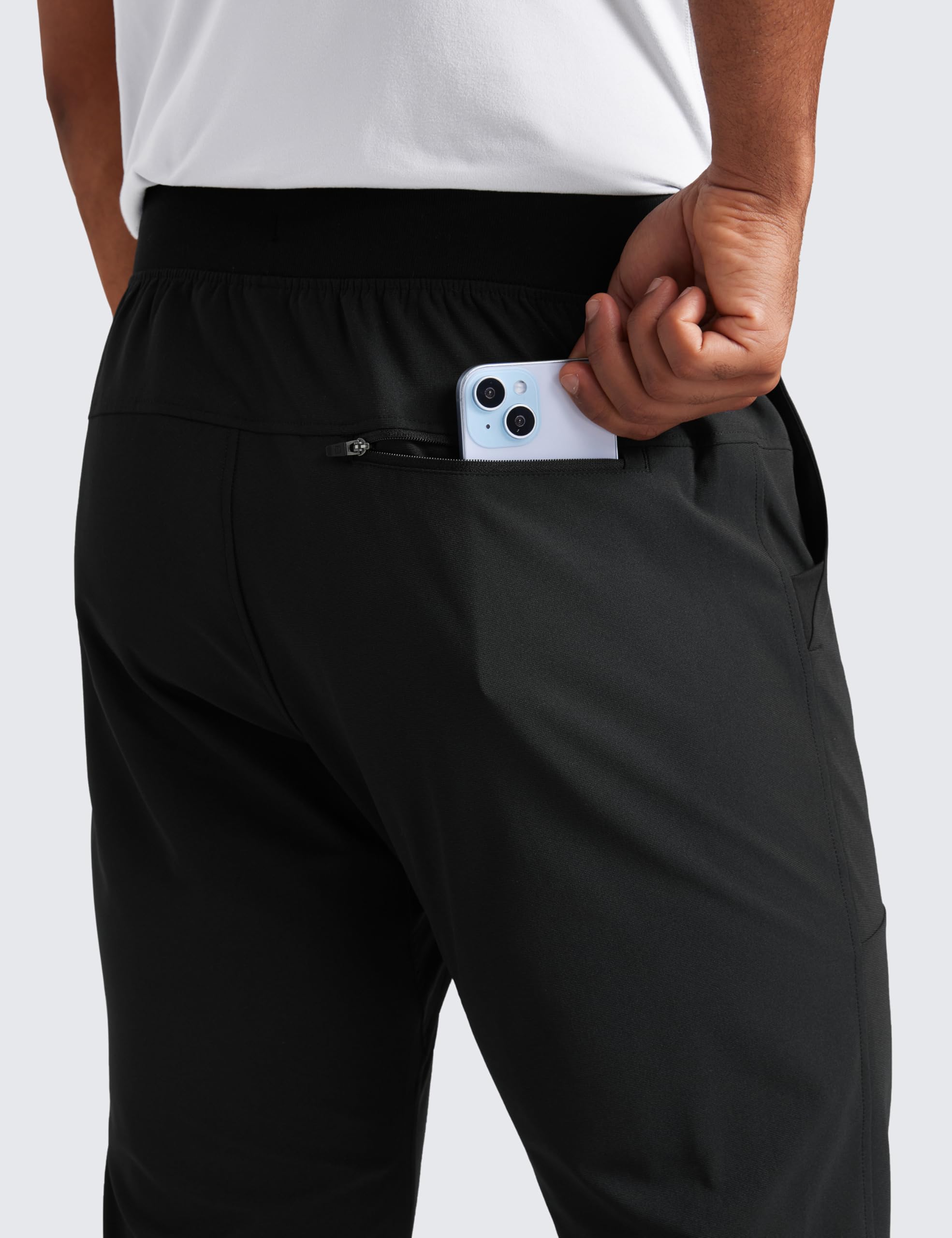 CRZ YOGA Jogger da Golf Comodi a Tiro Elastico 81cm | Elasticità Adeguata, Antipiega, Casual, Vita Elastica, Tasche, Pantaloni Sportivi per Uomo