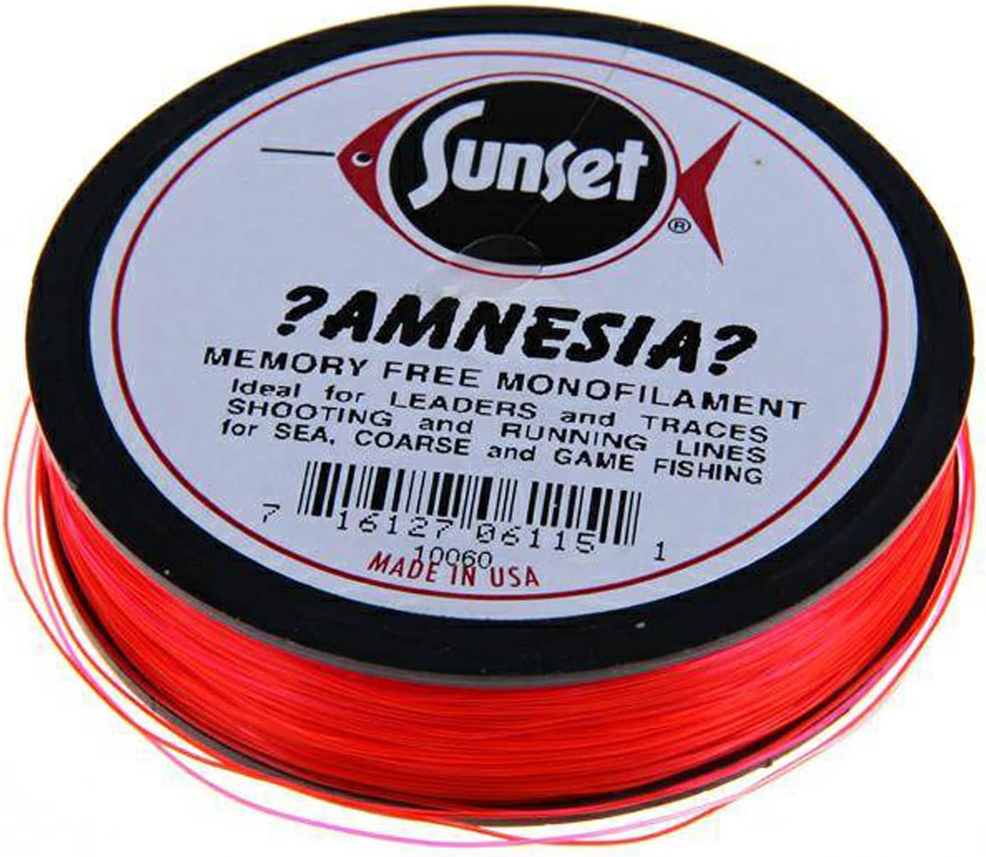 Sunset Memory Free Monofilament - 15lb - Red - 100m