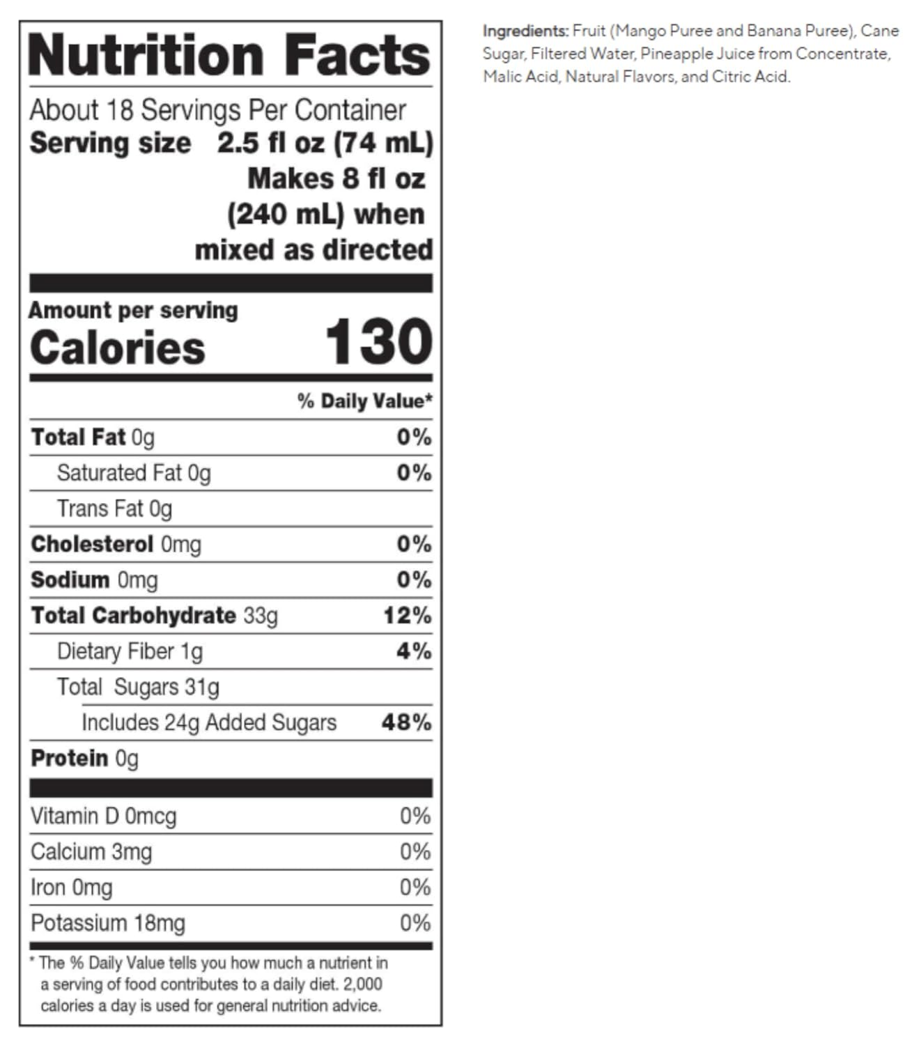 Dr. Smoothie Classic Mango, 46 Ounce