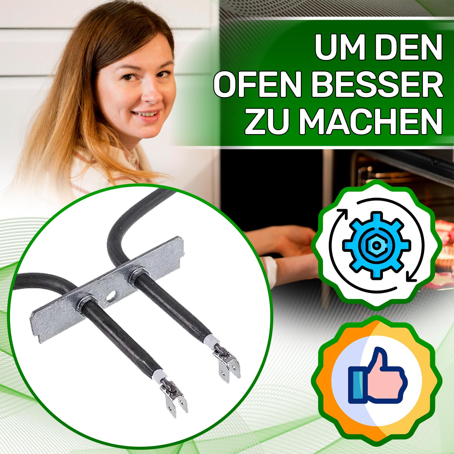 ONIX TECH Unteres Heizelemente für Backöfen & Herde 1150 W 220 V/240 V mit Originalcode 481010551720 C00319574 für Whirlpool für Indesit - Garantie 5 Jahre