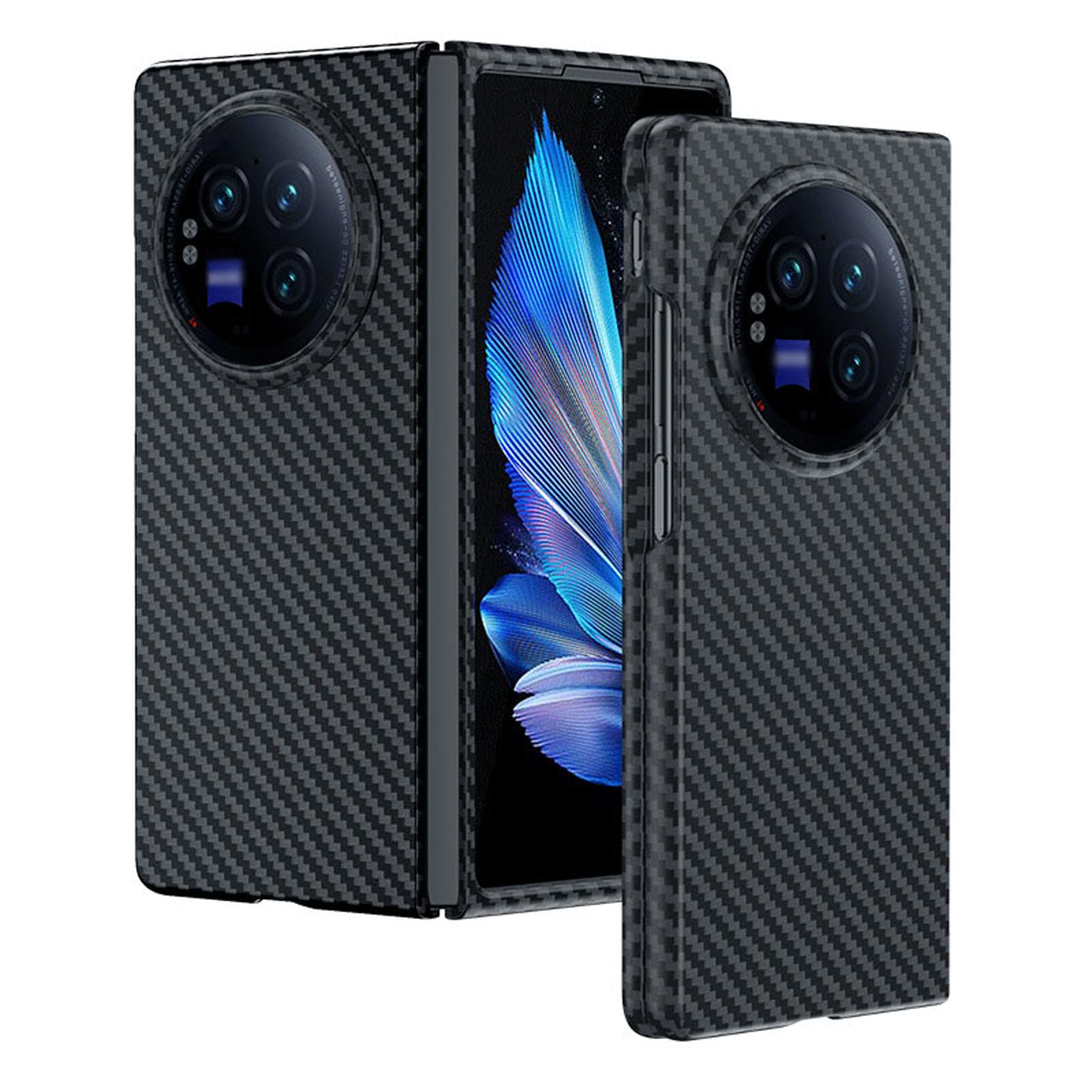 Case for Vivo X Fold 3 Pro, Aramid Fiber Back Cover Super Light and Thin Case Strong Impact Resistance Minimalist Design Protective Cover for Vivo X Fold 3 Pro