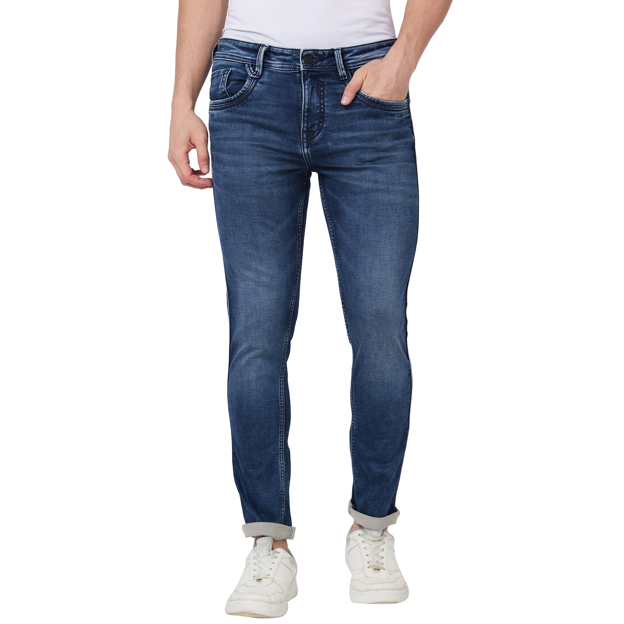 spykar Low Rise Slim Fit Blue Jeans for Men-picture-39
