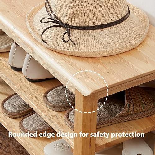 Miniatura 40 de Zapatero organizador de 3 niveles, 4 pares de banco de almacenamiento de entrada para pasillo, dormitorio, sala de estar, dormitorio, soporta hasta