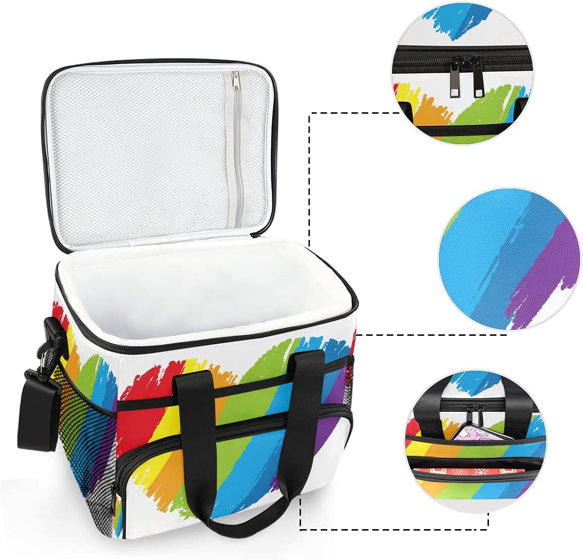 AUUXVA Cooler Bag Large Camping Cooler Tote Lunch Cooler Bag Leakproof Insulated Waterproof Lunch Box