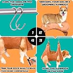 Trousse de grooming pour chiens, fournitures de g Rooming pour chien, Hamac pour chien , Harnais pour chien de grolling, Clippers pour ongles pour chiens , Crochets , Kit de hammam pour égratignures de ongles / cheveux (Coffee, S)