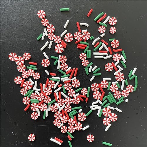 Miniatura 5 de Paquete de 2 onzaspaquete de mezclas de Navidad, suministros de polímero de arcilla suave, decoración de bricolaje para arte de uñas, kit de limo