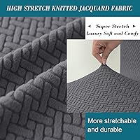 Vista 3 de HFCNMY Fundas para taburetes de bar con respaldo, paquete de 2 fundas elásticas para taburetes de bar, fundas de taburete de bar jacquard, fundas