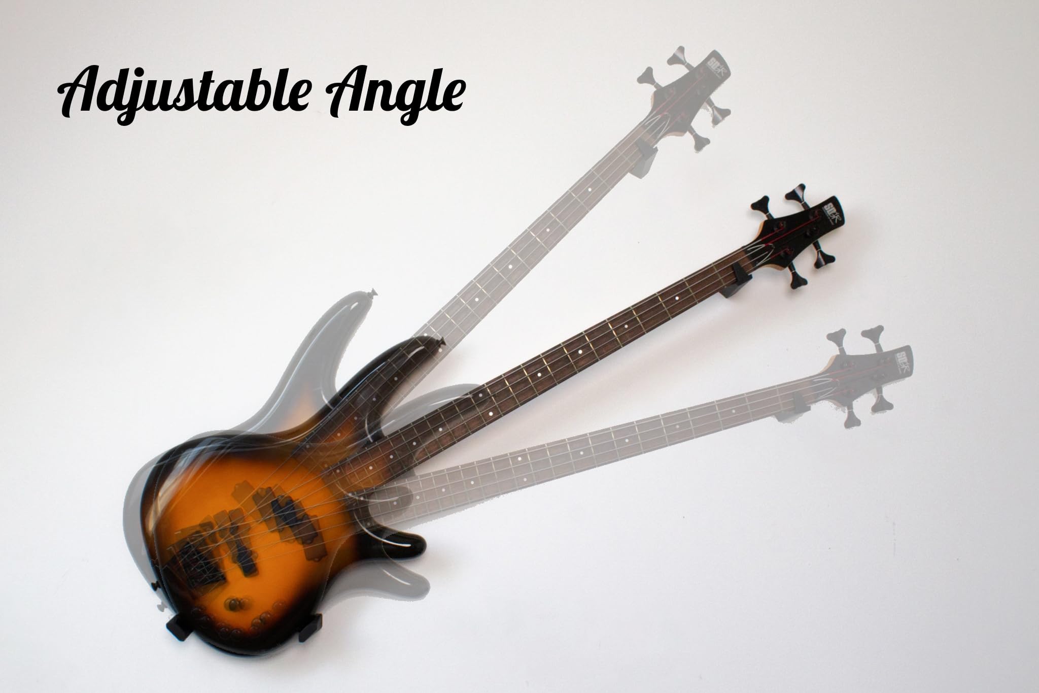 CrunchyWorks Inclined Adjustable Guitar Holder, Wall Mount Hanger Hook with Mounting Kit, Wall Mount Guitar Stand - Image 2