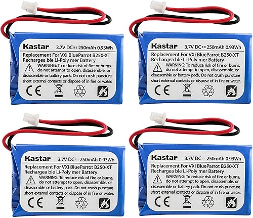 Miniatura 6 de Kastar Paquete de 2 baterías de repuesto para auriculares Bluetooth inalámbricos VXI Blue Parrott B250-XT+, Roadwarrior, Blue Eagle 2, Blue Eagle