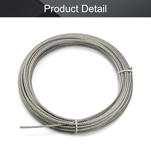 Miniatura 7 de Othmro Cables de alambre de acero inoxidable 304 para aviones, cables de enrejado, cables de alambre de metal flexible para barandilla, cubierta,