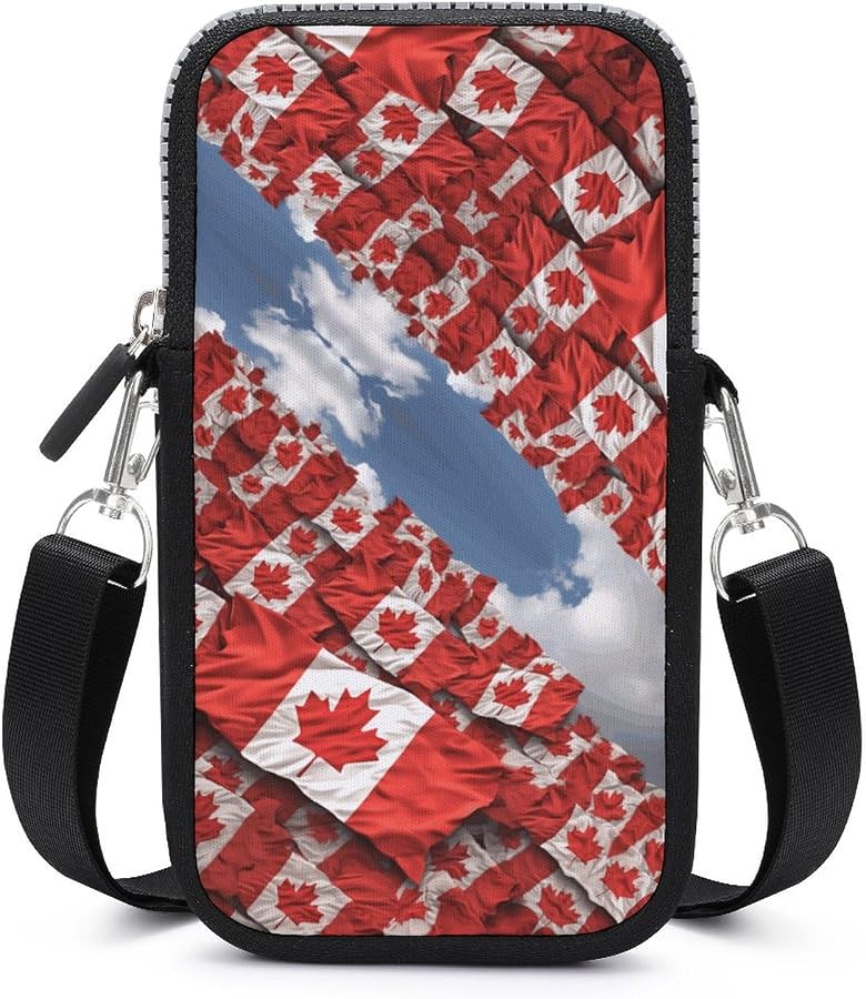 Small Crossbody Bags for Women,Canadian Flag Print Mobile Phone Bag,Trendy Cross Body Cell Phone Purse Shoulder Bag : Clothing, Shoes & Jewelry