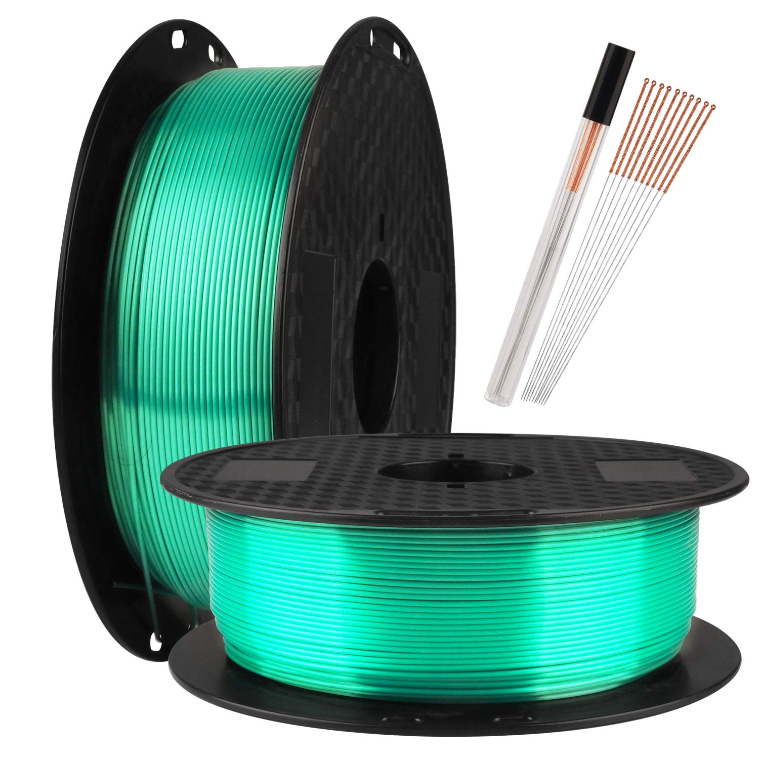 Ttyt3d Silk Shine Emerald Green 3d Printer Pla Filament 1 75mm 3d Printing Material Widely Compatible 1kg 2 2lbs Spool With Extra Gift 10pcs Fdm 3d Printer Nozzle Cleaning Needles Buy Online