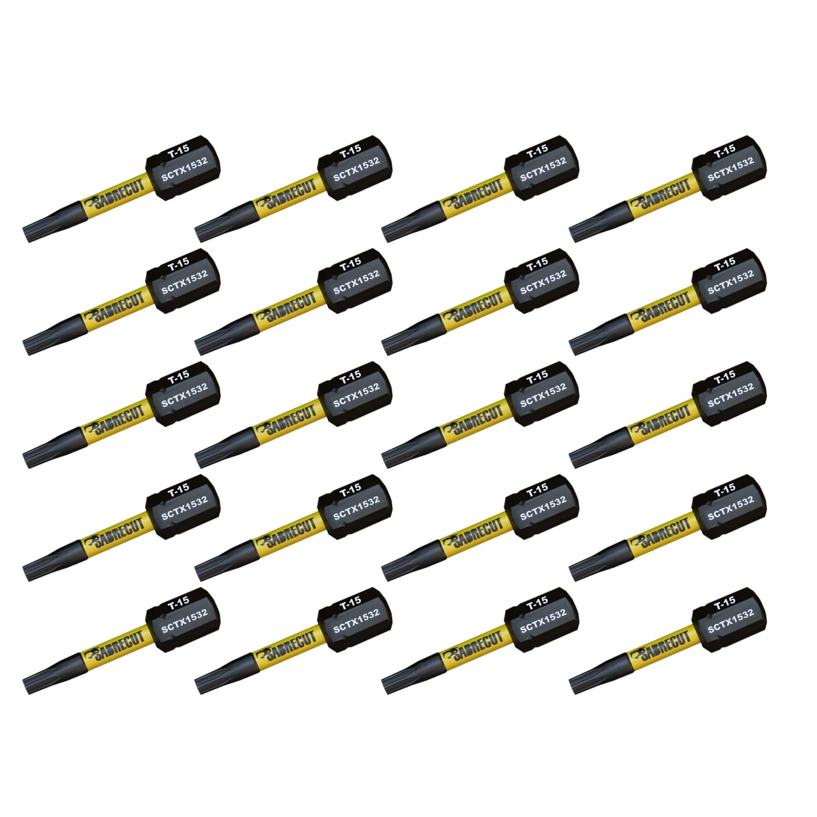 SabreCut Schlagbohrer-Bits Set – 20x T40 TX40, 32 Mm, Magnetisch Für Schlagschrauber
